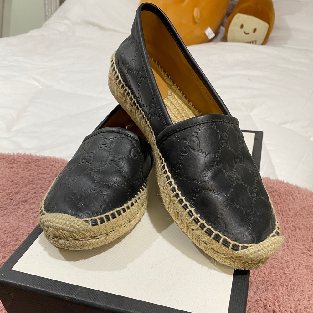 Gucci leather espadrilles
